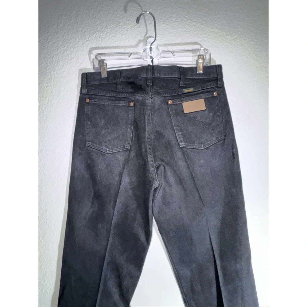 Vintage Wrangler Jeans Mens 33x34 Shadow Black Cowboy Cut Read Description